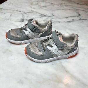 Saucony Boys Gray and Orange Sneakers